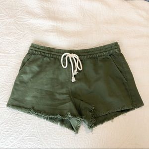 Aerie Green Drawstring Shorts